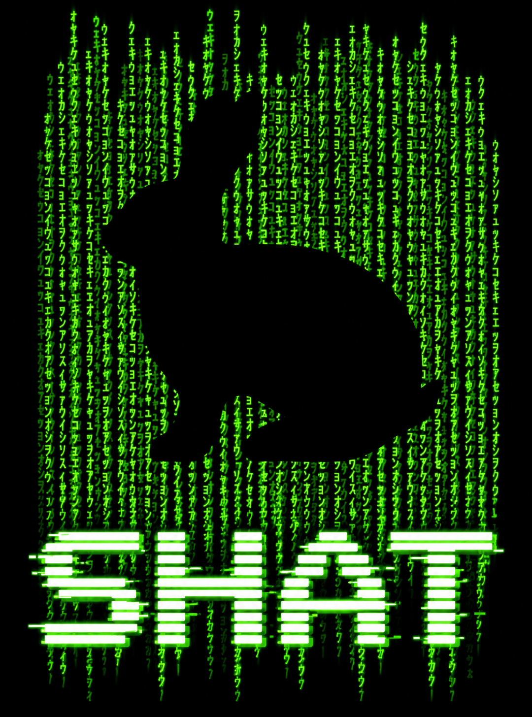 Silhouette d’un lapin blanc